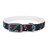 Vibrant black onyx dog collar with dazzling fireworks pattern for medium dogs.