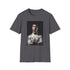 Charcoal cotton tee with Ronaldo graphic athletic crew neck design