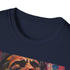Charcoal crew neck T-shirt with colorful Drake painting graphic