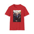 Charcoal Joe Biden cotton tee with watercolor design regular fit crew neck