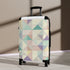 Chic Black Geometric Suitcase Set for Travel Accessories.