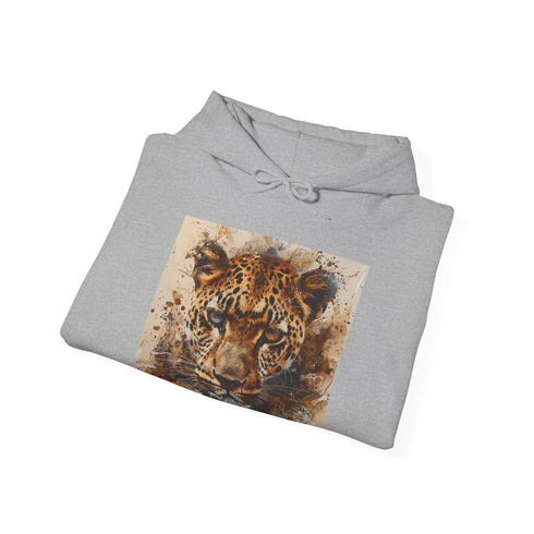 Wild Cheetah Print Hoodie in Navy, Size S - Unisex Regular Fit