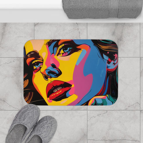 Pop Art Icon Bath Mat | Bath Mats | Bath, Bathroom, Home & Living, Indoor, Sublimation | Prints with Passion