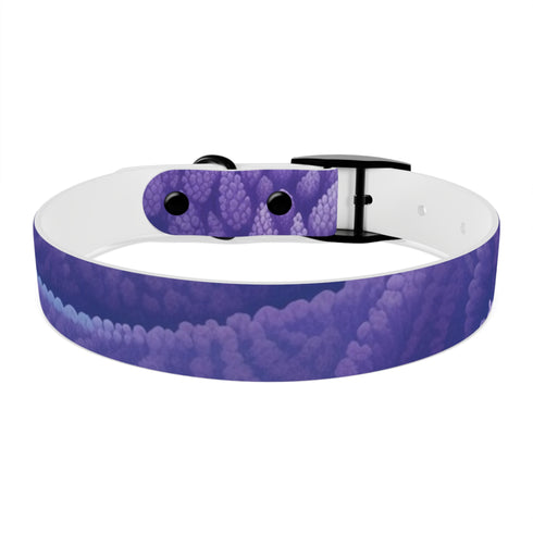 Stylish lavender fields dog collar for medium dogs in black onyx.