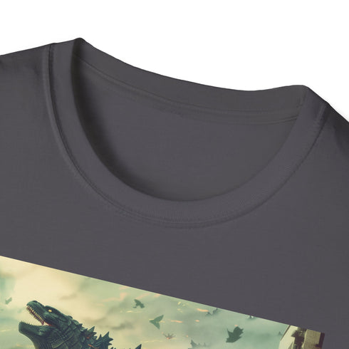 Godzilla's Radioactive Rampage Charcoal Cotton T-Shirt Regular Fit - Summer Pick