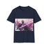 Charcoal Mace Windu lightsaber tee, perfect for Star Wars fans.