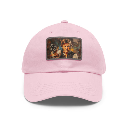 Galactic Scoundrel Cap in White with Light Brown Patch.