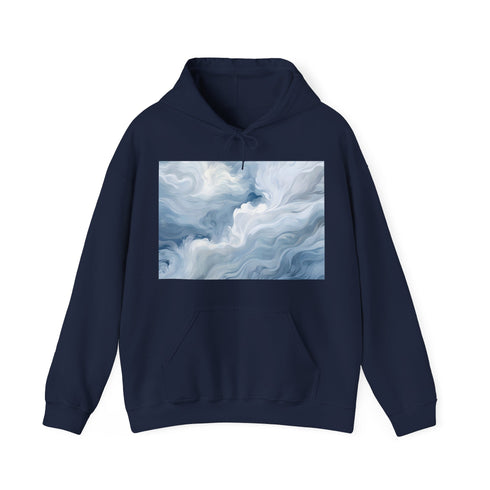 Subtle Lines Dream Hoodie in Navy with Delicate Abstract Pattern