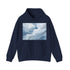 Subtle Lines Dream Hoodie in Navy with Delicate Abstract Pattern