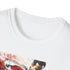 Shazam superhero lightning graphic T-shirt in charcoal for men and women.