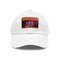 Neon white hat with light brown patch for a pop of color.