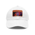 Neon white hat with light brown patch for a pop of color.