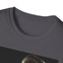 Charcoal cotton David Bowie T-shirt with expressive watercolor Ziggy Stardust design