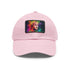 Logan Paul Hat in white with light brown patch, rectangle shape.