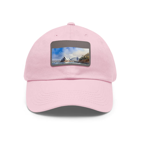 Sydney Edition Down Under Dugout Cap: White/Light Brown Rectangle Hat