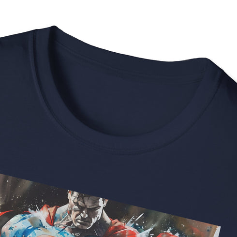 Superman T-Shirt in Charcoal, Men's Regular Fit Summer Tee.