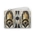 Vibrant abstract art deco clutch bag with bold geometric print.
