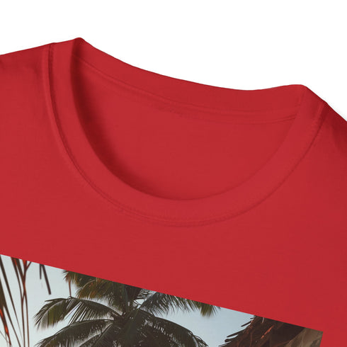 Spice Route Haven Zanzibar Markets T-shirt in Charcoal, Regular Fit.