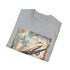 Vintage airplane adventure t-shirt in black 2XL size for men and women.