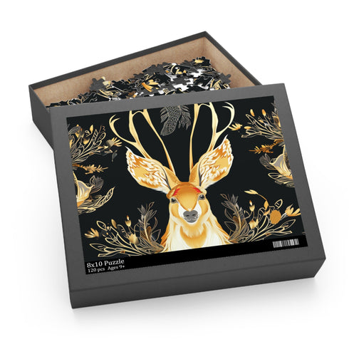 Mythical jackalope pattern puzzle, perfect for fantasy lovers and enthusiasts.