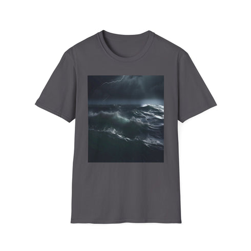 Symphony of Power T-shirt in Charcoal, Size Small. Cotton crew neck.
