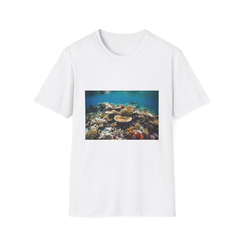 Vibrant Deep Sea Coral Reef Men's Charcoal T-Shirt - Summer Pick