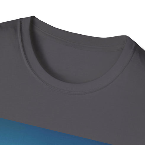 Minimalist whale design charcoal t-shirt, perfect for summer adventures.