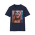 Vibrant Harley Quinn character tee in charcoal cotton for summer.