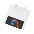 Vibrant poodle watercolor tee in charcoal.