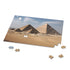 Vibrant 10x8 puzzle featuring iconic Giza Pyramids, perfect for enthusiasts.