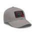 Dark Side Dominator Baseball Cap in White with Rectangle Light Brown Patch