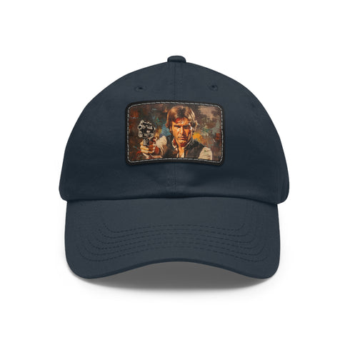 Galactic Scoundrel Cap Han Solo Edition white hat with light brown patch.