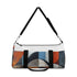 Abstract geometric shapes small duffel bag, made in the USA.