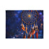 Dreamcatcher Suspended in Stars — Plush Fleece Throw Blanket — 300 GSM Plush Coral Fleece Texture Close-Up