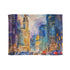 Chicago Skyline Dreams Blanket with Watercolor Design: Cozy, Vibrant Sublimation Blanket