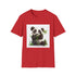 Panda paradise bamboo feast t-shirt, charcoal, crew neck, regular fit.