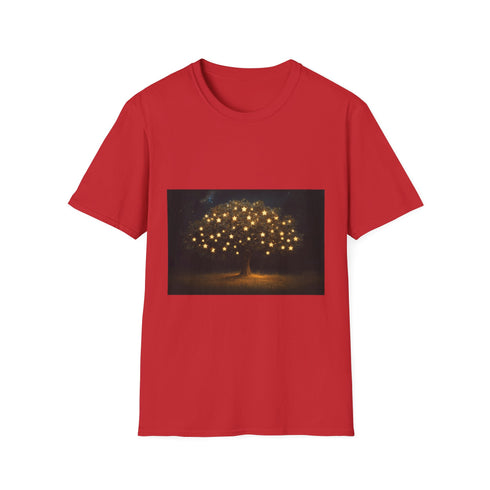 Starlight Fruit Cosmic Tree Surreal Graphic Unisex Softstyle T-Shirt - View 2 | Prints With Passion
