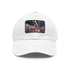 New York City Subway Sunset Watercolor Hat White Rectangle vegan cotton.