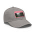White Maui Island Paradise Baseball Cap with Light Brown Rectangle Patch.