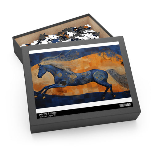 Abstract horse texture puzzle for art lovers and enthusiasts 10" x 8"