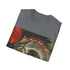 Charcoal cotton t-shirt with intricate Japanese dragon graphic regular fit