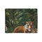 Tropical Jungle Safari Tiger Foliage Seamless Plush Fleece Throw Blanket - Front Hero View | Prints With Passion