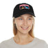 Morgans Neon Dreams Cap in white with light brown patch, rectangle shape.