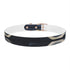 Artisan tile dog collar in medium size with black onyx pattern.