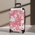 Cherry blossom pattern small black travel suitcase.