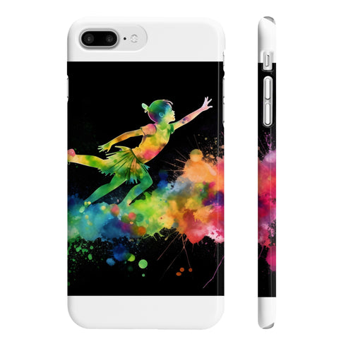 Vibrant watercolor Peter Pan phone case for iPhone 7/8 Plus.