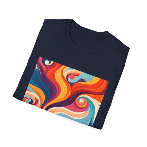 Retro vibes cotton crew neck t-shirt in charcoal for men/women.