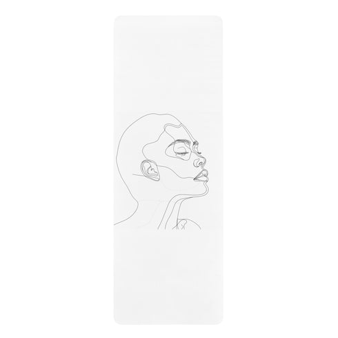 Zen Face Minimalist Yoga Mat | Home Decor | Home & Living, Mothers Day, Rugs & Mats, Sports, Spring Essentials, Sublimation, Summer Picks, TikTok | Prints with Passion