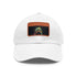 Adorable Yorkshire Terrier embroidered white baseball cap with light brown patch.