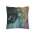 Cosmic Vines Climbing a City Wall Double-Sided Square Cushion Cover